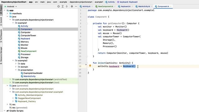 Dependency Injection. Dagger 2. Component and Inject. Часть 3 смотреть онлайн