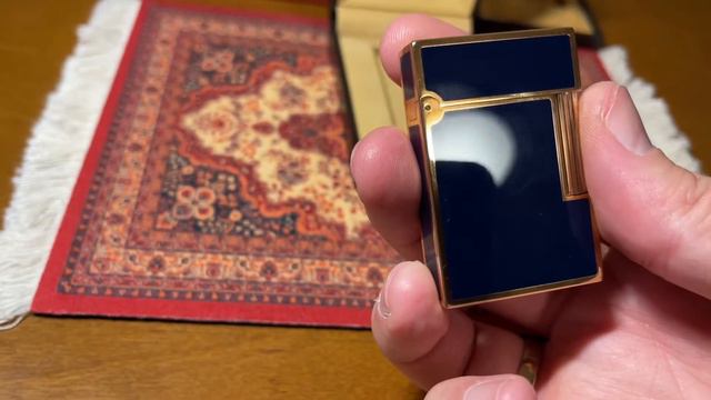 S.T Dupont Ligne 2 Blue Chinese Lacquer In Rose Gold - 1987 Box And Papers Amazing Ping Sound