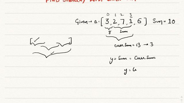 Find Subarray with given Sum смотреть онлайн