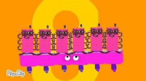 Number blocks 8 times table fan made for kids