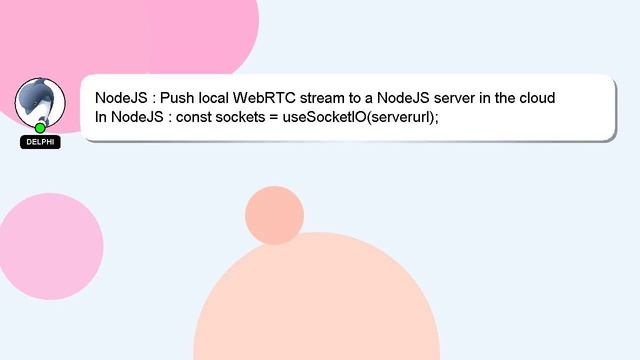 NodeJS : Push local WebRTC stream to a NodeJS server in the cloud смотреть онлайн