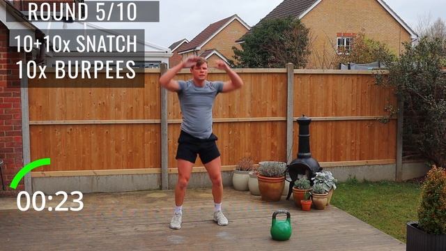 DAY 1 - 20 MIN FULL BODY KETTLEBELL HIIT WORKOUT // Single Kettlebell Workout PLAN 02