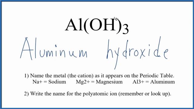 Write the NAME for Al(OH)3 смотреть онлайн