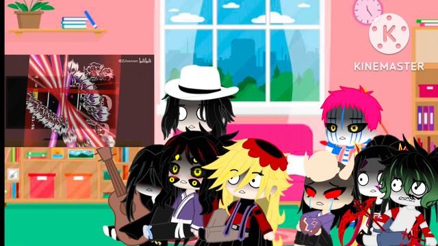 UpperMoon + Muzan React To Murder Time Trio | «TheInfinityReaper» | Gacha Club |