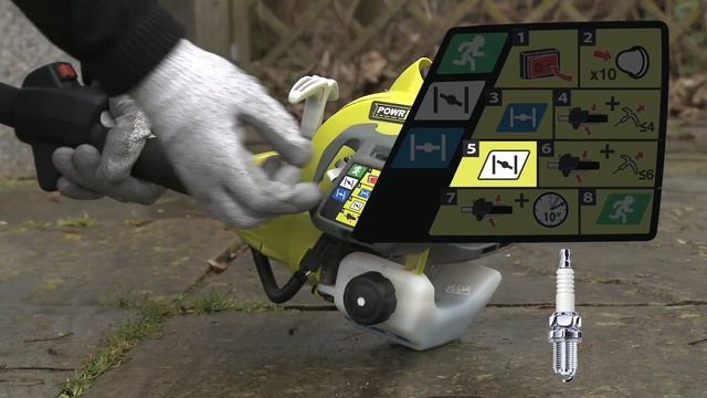 How to start Ryobi Petrol Line Trimmer - RLT26C смотреть онлайн