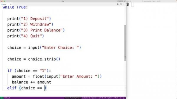 Create A Menu (Console/Terminal) | Python Example