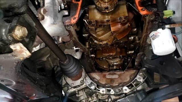 A not so typical day today. Refresh my memory working on older cars. Oil leak Timing chain seal job смотреть онлайн
