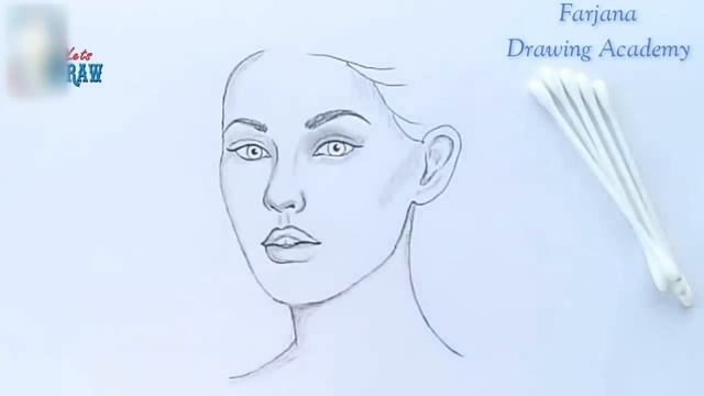 How to draw face for Beginners/ EASY WAY TO A REALISTIC FACE смотреть онлайн