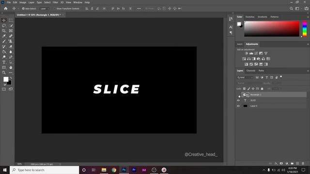 Slice Text In Ps | Creative head | Photoshop tutorials | One minute photoshop tutorials смотреть онлайн