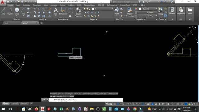 Tutorial Autocad Cara memutar objek 2d смотреть онлайн