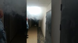 Испытания системы дымоудаления с дымовой шашкой в МКД