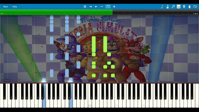 Main Title Theme - Freddy Fazbear's Pizzeria Simulator (OST FNaF 6) [Synthesia Piano Tutorial] смотреть онлайн