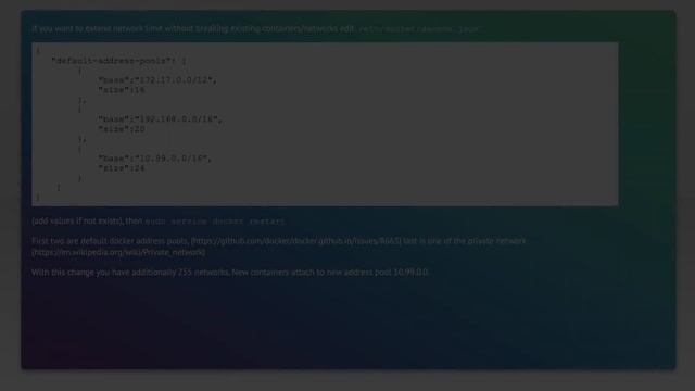 How to increase maximum Docker Network on one server? смотреть онлайн