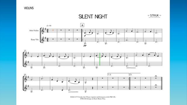 Silent Night - Violin Play Along Backing Track Christmas Solo (STR:UK STRINGS)