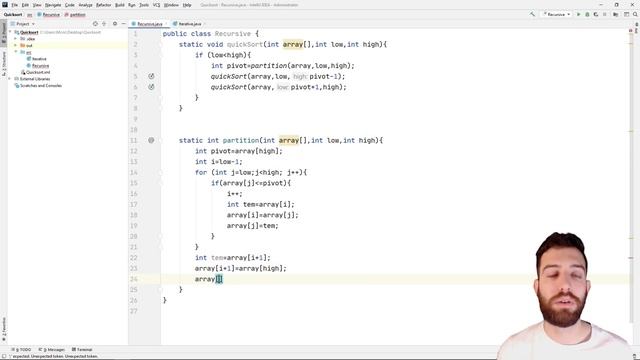 Java QuickSort Algorithm Tutorial смотреть онлайн