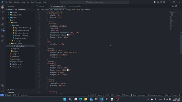 Profile Card Frontend Mentor Challenge - Level 1 Newbie - made with Vue.js تحدي #frontend #vuejs смотреть онлайн