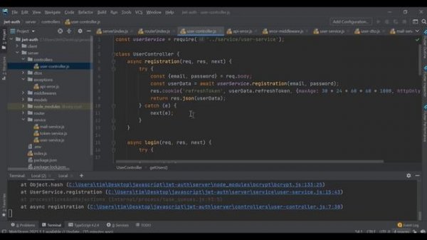 Продвинутая JWT авторизация на React и Node js. Access, refresh, активация по почте