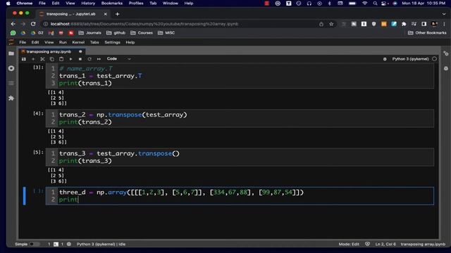 How to TRANSPOSE a numpy matrix | NumPy | Machine Learning | Beginner | Python смотреть онлайн
