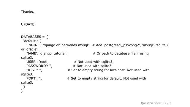 MySQL : libmysqlclient.18.dylib image not found when using MySQL from Django on OS X смотреть онлайн