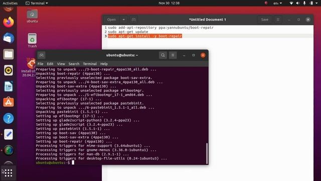 Восстановление загрузчика Grub.