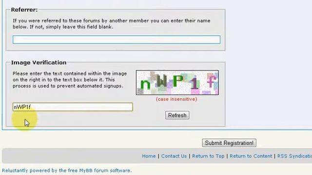 MyBB 1.6.3 bug: "Submit registration" button gets pushed down by the CATPCHA success message смотреть онлайн