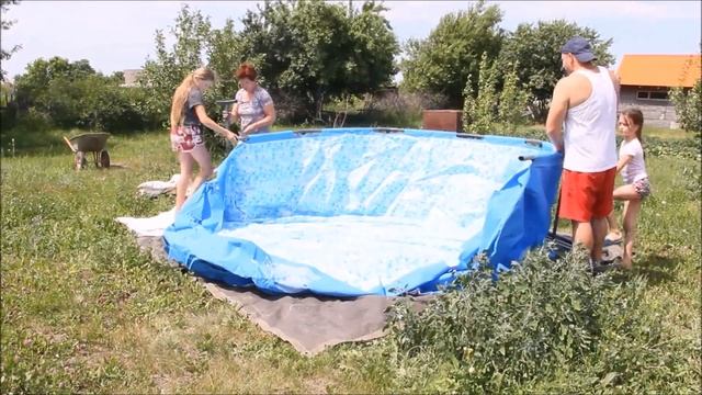 Подарил детям бассейн Bestway ! Gave The Children The Bestway Pool !