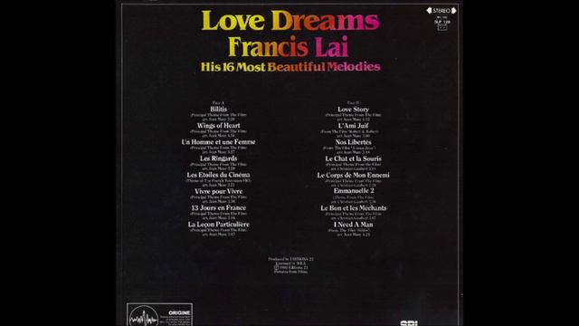 Francis Lai - Love Dreams His 16 Most Beautiful Melodies смотреть онлайн