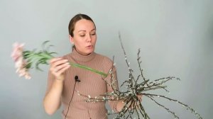 Флористика для начинающих // Букет с вербой // мастер-класс / флористика для начинающих