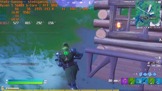 Ryzen 5 5600X OC & RTX 3080: Fortnite Low/Competitive Settings