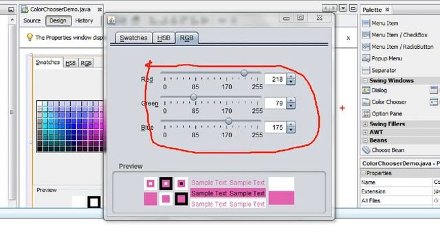 Java Swing 46: Color Chooser смотреть онлайн