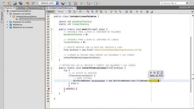 Contador de lineas y palabras de Archivo en Java смотреть онлайн