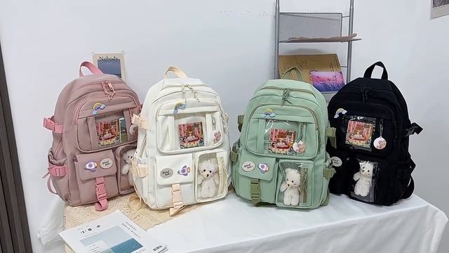 Женский студенческий рюкзак для ноутбука, школьный рюкзак для мальчиков и девочек смотреть онлайн