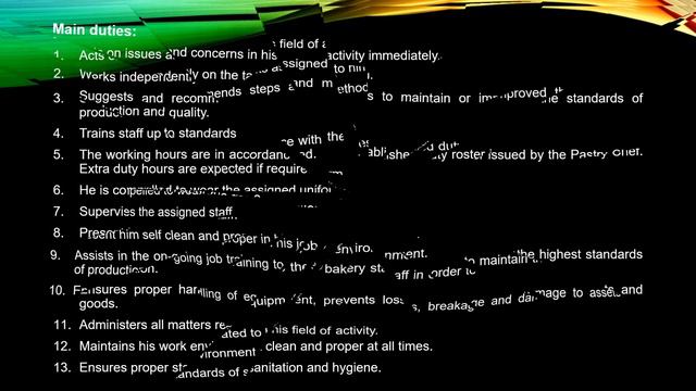Baker Job Description and Definition Detail смотреть онлайн