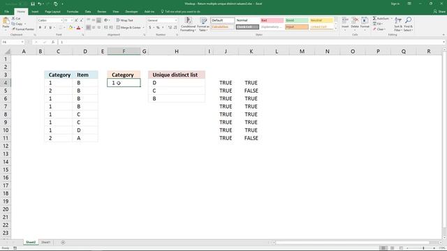 Vlookup – Return multiple unique distinct values смотреть онлайн