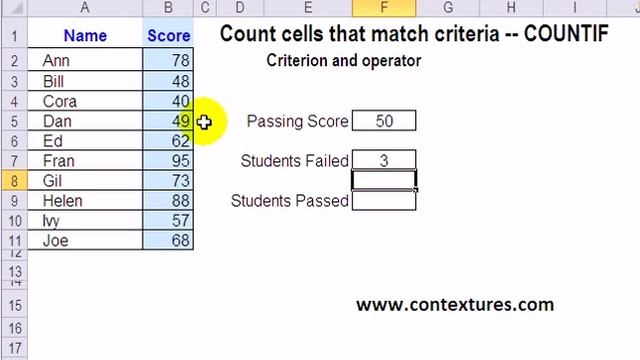 Count Cells Greater Than Set Amount With Excel COUNTIF Function смотреть онлайн
