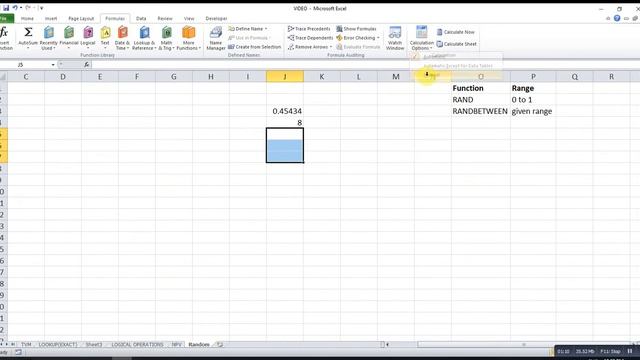 Excel - RAND and RANDBETWEEN + create decimal numbers using RAND смотреть онлайн