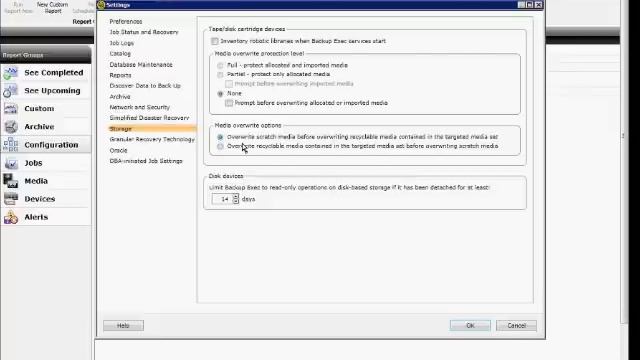How to set the default overwrite options in Backup Exec 2012 смотреть онлайн