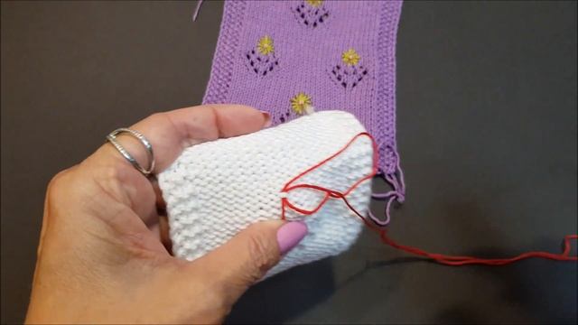 Вышивка на вязаном изделии смотреть онлайн