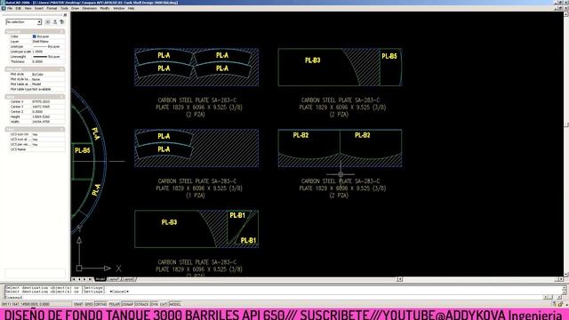 02 Diseño de Fondo Tanque 3K barriles API 650 Pemex autocad 2022 AWS D1.1 Ingeniería de Detalle. смотреть онлайн