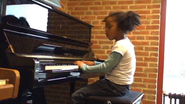 6yo girl learning how to play jazz funk piano 2006 teacher Michel Ristenpatt смотреть онлайн