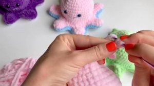 Осьминог перевёртыш крючком / Двусторонний осьминог крючком / Осьминог мастер-класс