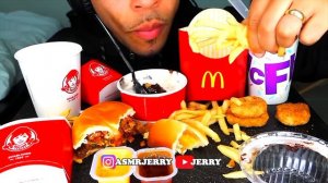 MCDONALD'S VS WENDY'S MUKBANG EATING CHICKEN NUGGETS BIG MAC FRIES OREO MCFLURRY FROSTY NO TALKING