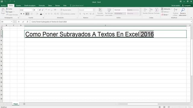 Como Poner Subrayados A Textos En Excel 2016 смотреть онлайн