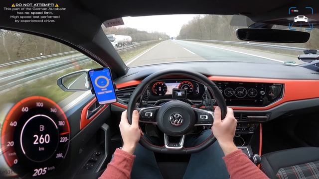 VW Polo GTI 2.0 TSI TOP SPEED on AUTOBAHN [NO SPEED LIMIT] by AutoTopNL смотреть онлайн