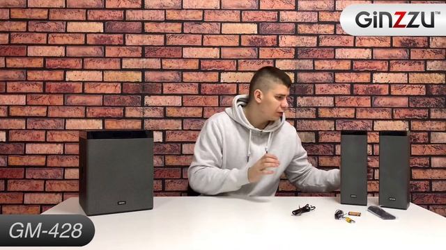 Обзор на мультимедийную акустическую систему 2.1 с Bluetooth от GINZZU. Model: GM-428. смотреть онлайн