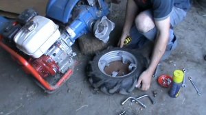 Изменение ширины колеи мотоблока / Changing the width of the track motorblock