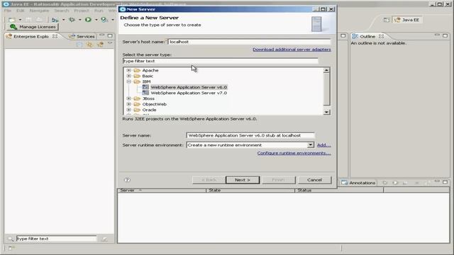 Crash course in Enterprise JavaBeans 3 - Part 1: Creating the local WebSphere Server смотреть онлайн