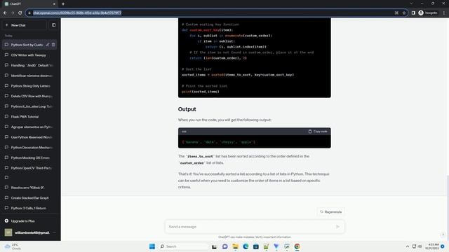 How to sort a list according to a list of lists in python смотреть онлайн