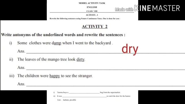 class 8 english part 1 model activity task смотреть онлайн