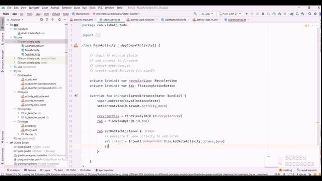 Notes App Firebase Part 4 | Creating UI for the app | Android Studio | Kotlin | смотреть онлайн